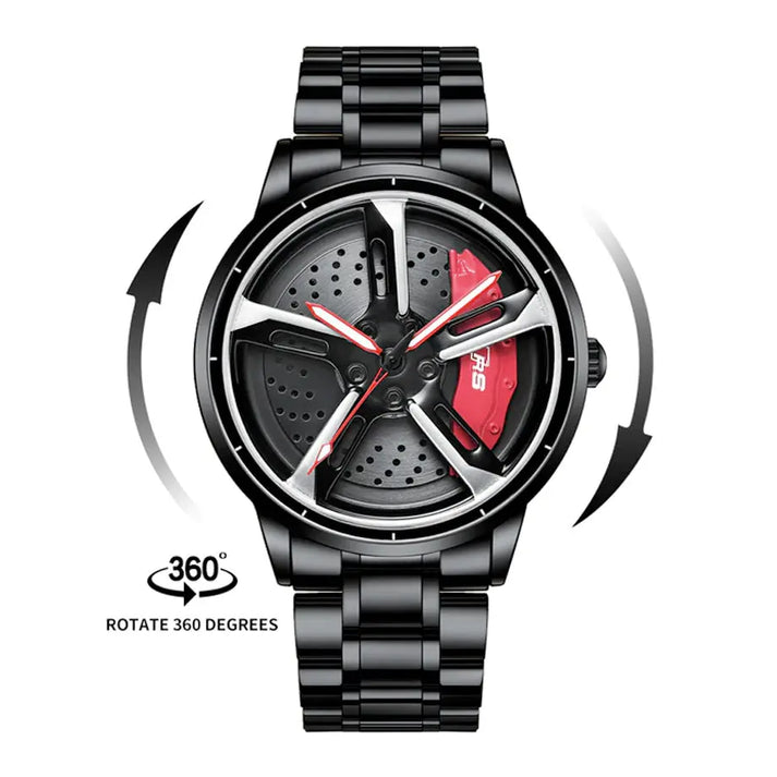 Sports Car Rim Wheel Watch - Audi RS7 Spinning Face – Max Motorsport