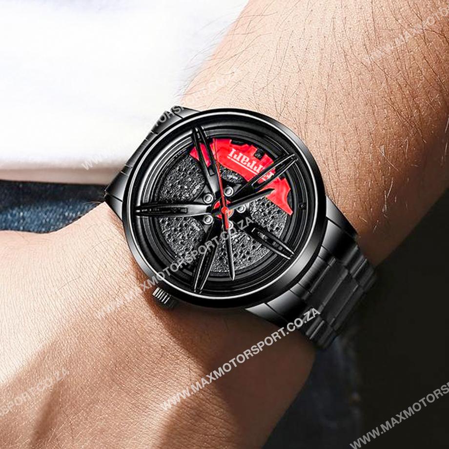 Sports Car Rim Wheel Watch - Ferrari Max Motorsport