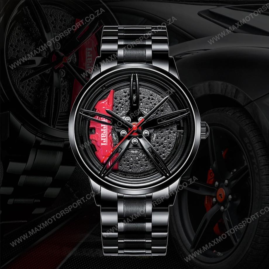 Sports Car Rim Wheel Watch - Ferrari Max Motorsport