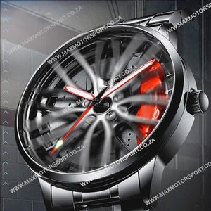Sports Car Rim Wheel Watch - M4 Spinning Face Max Motorsport