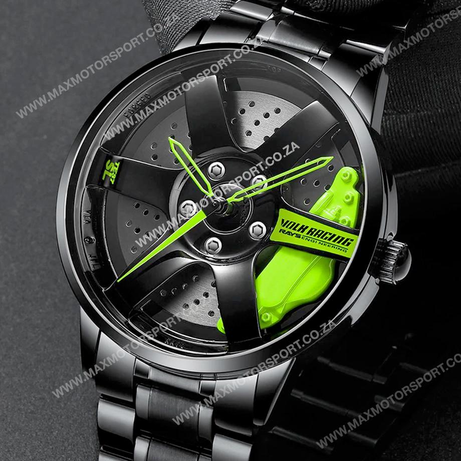 Sports Car Rim Wheel Watch - Rays Volk TE37 Max Motorsport