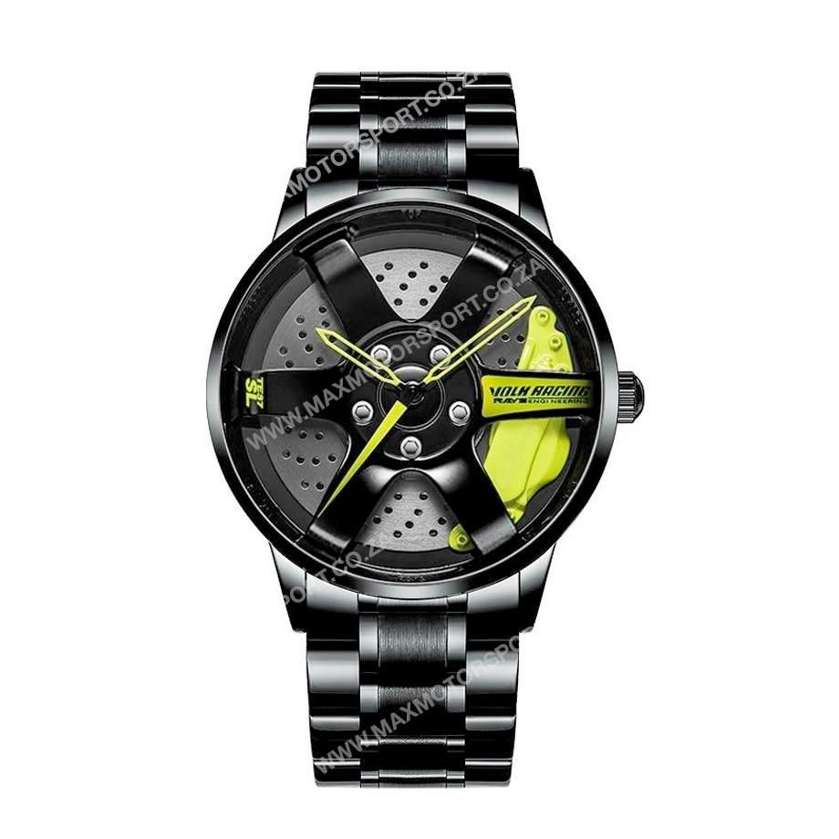 Sports Car Rim Wheel Watch - Rays Volk TE37 Max Motorsport