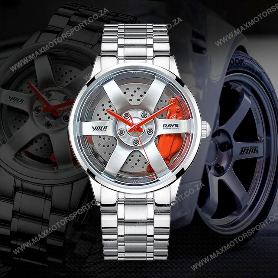 Sports Car Rim Wheel Watch - Rays Volk TE37 Max Motorsport