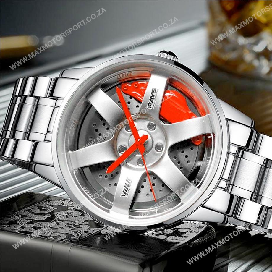 Sports Car Rim Wheel Watch - Rays Volk TE37 Max Motorsport