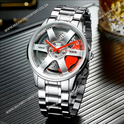 Sports Car Rim Wheel Watch - Rays Volk TE37 Max Motorsport