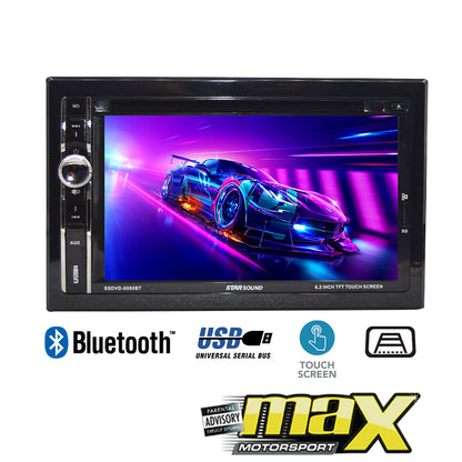 Star Sound 6.2" Double Din DVD Player With Bluetooth