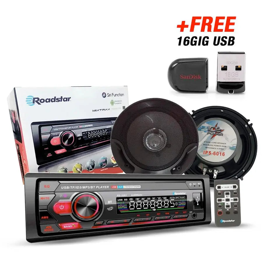 Start Up Car Audio Combo +FREE USB Max Motorsport