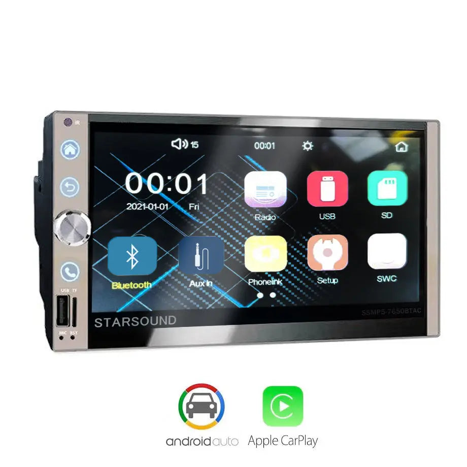 Stsr Sound SSMP5-7650BTAC 7 Inch - MP5 Media Player With Apple Carplay & Android Auto Max Motorsport