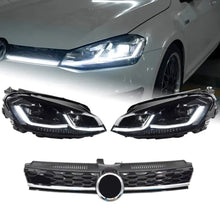 Load image into Gallery viewer, Suitable To Fit - Golf 7 GTi Upgrade Headlight + Grille Kit - Golf 8 Style Max Motorsport
