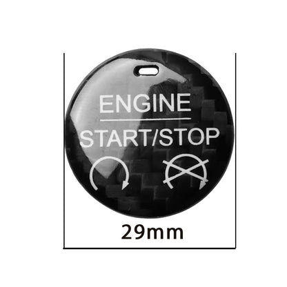 Suitable To Fit - Mustang Carbon Fibre Start Engine Button Sticker Max Motorsport