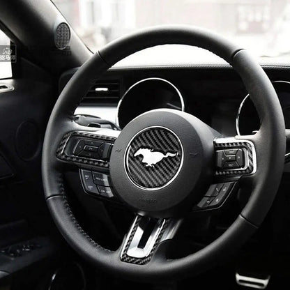 Suitable To Fit - Mustang Carbon Look Steering Wheel Inserts Max Motorsport