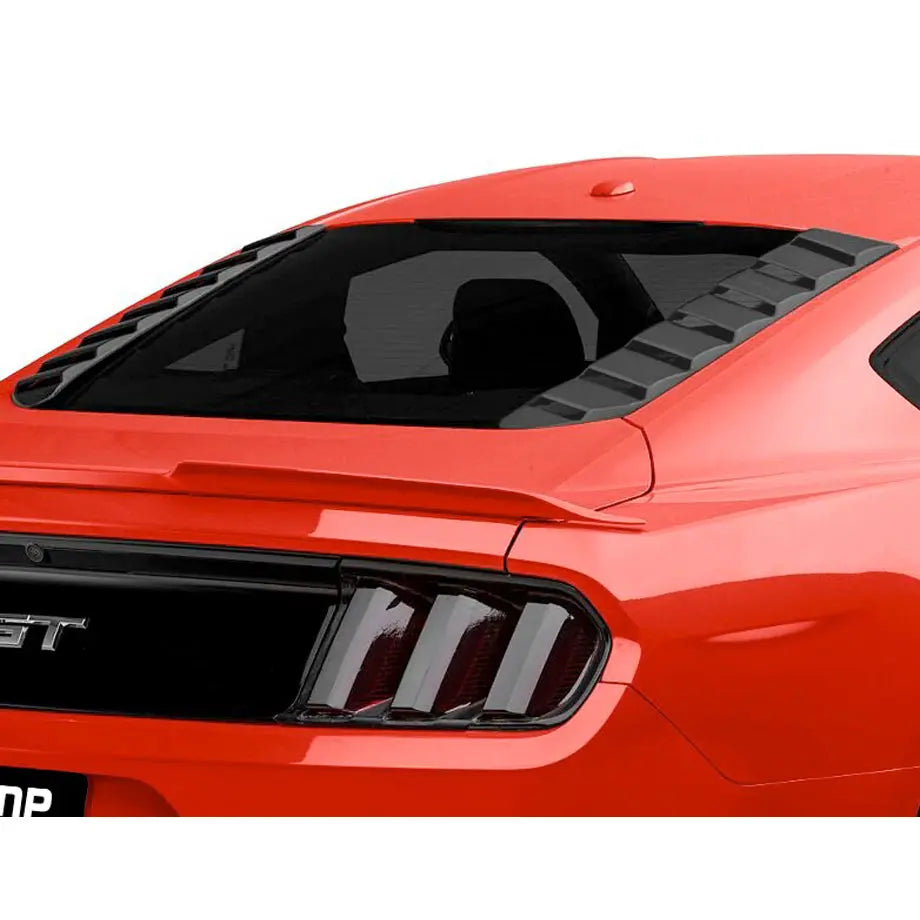 Suitable To Fit - Mustang (15-On) Matte Black Rear Window Louvers (2-Piece) Max Motorsport