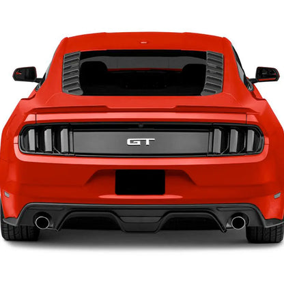 Suitable To Fit - Mustang (15-On) Matte Black Rear Window Louvers (2-Piece) Max Motorsport