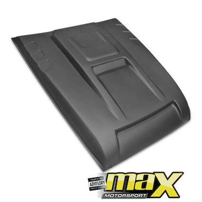 Suitable To Fit - Ranger/Everest T7 (16-On) V4 Style Plastic Bonnet Scoop (Matte Black) maxmotorsports