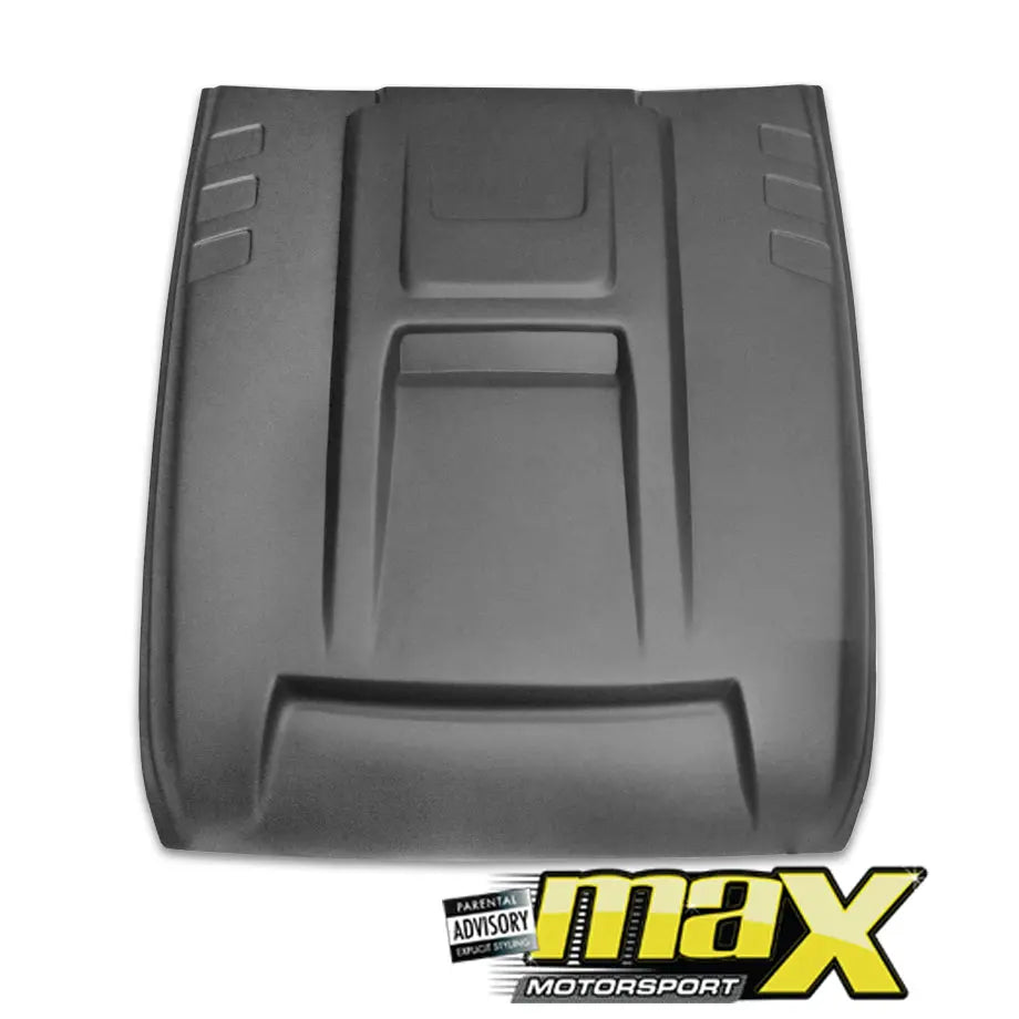 Suitable To Fit - Ranger/Everest T7 (16-On) V4 Style Plastic Bonnet Scoop (Matte Black) maxmotorsports