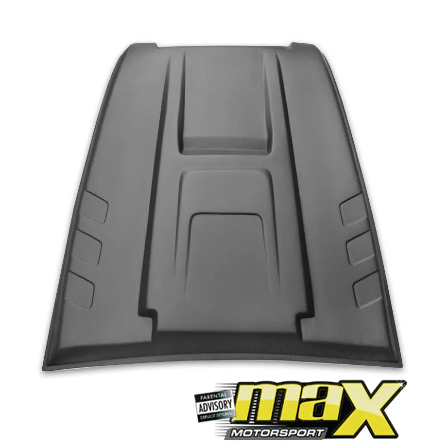 Suitable To Fit - Ranger/Everest T7 (16-On) V4 Style Plastic Bonnet Scoop (Matte Black) maxmotorsports