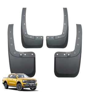 Suitable To Fit - Ranger Next Gen (22-On) Plastic Molded Mud Flaps (4Pc) Max Motorsport
