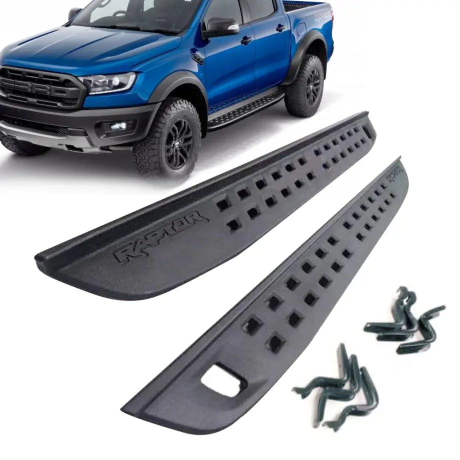Suitable To Fit - Ranger T6/ T7 / T8 (12-On) Raptor Style ABS Plastic Side Steps maxmotorsports