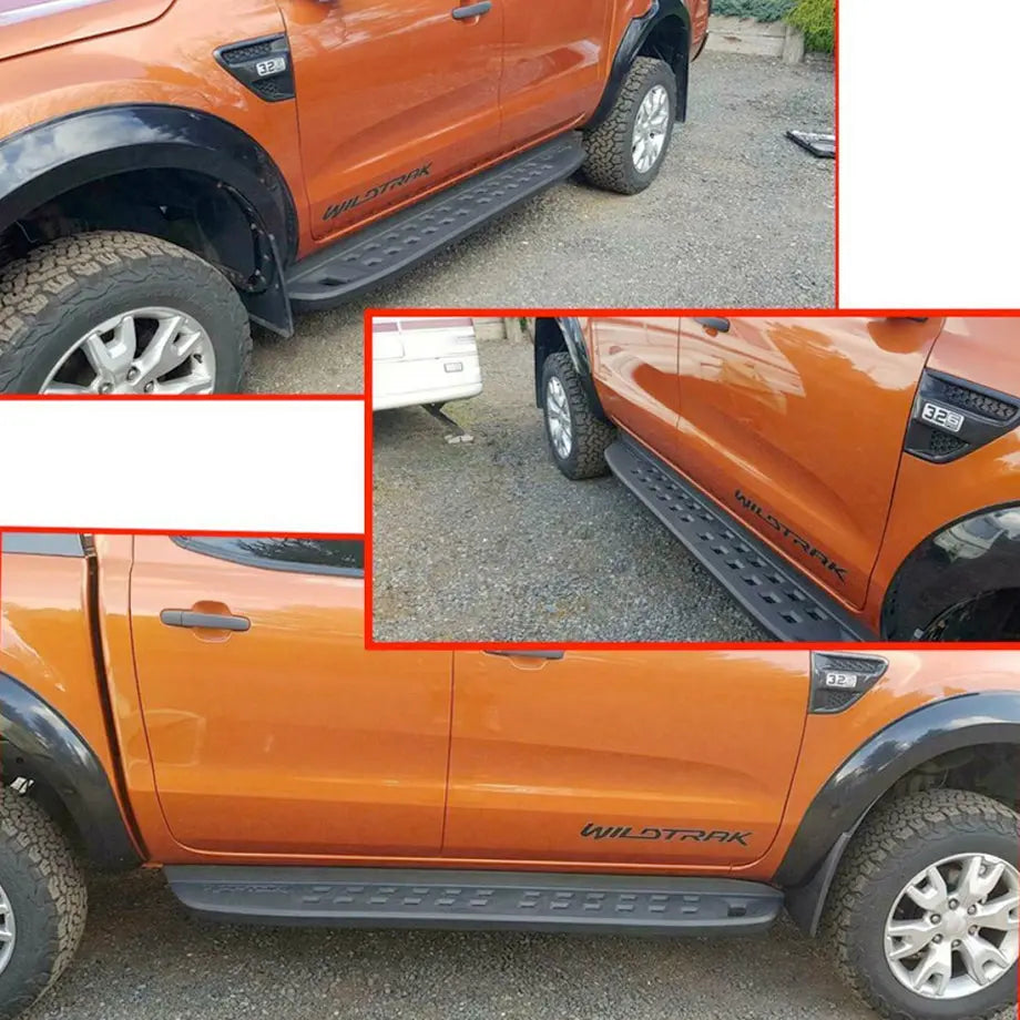 Suitable To Fit - Ranger T6/ T7 / T8 (12-On) Raptor Style ABS Plastic Side Steps maxmotorsports