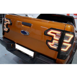 Suitable To Fit - Ranger T6/T7/T8 Raptor Style 4-Piece LED Smoked Taillights maxmotorsports