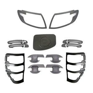 Suitable To Fit - Ranger T6 (12-15) Matte Black Accessories Kit (16-Piece) Max Motorsport