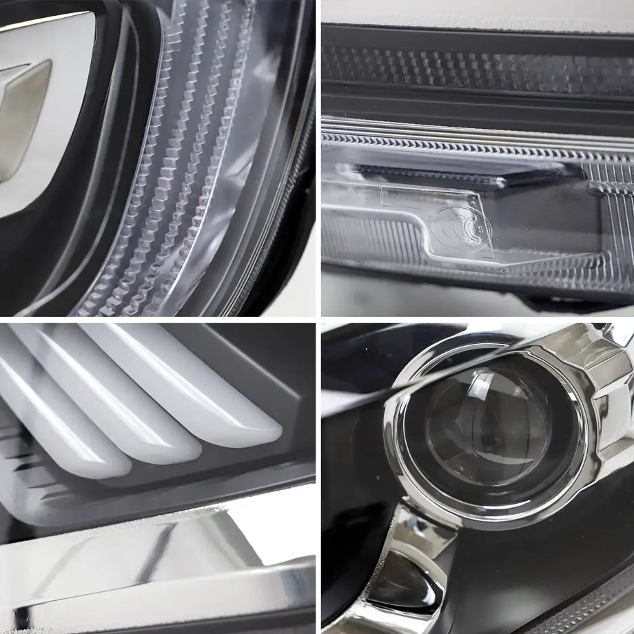Suitable To Fit - Ranger T7 / T8 Mustang Style DRL LED Projector Headlight (16-On) maxmotorsports