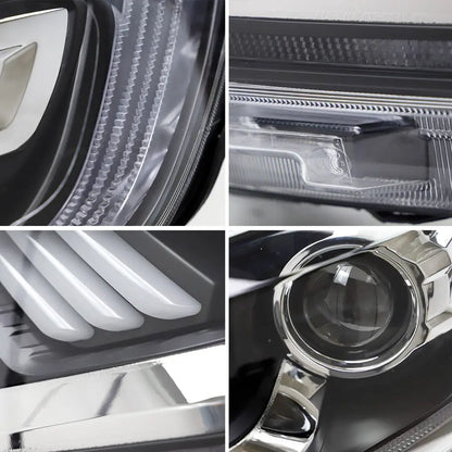 Suitable To Fit - Ranger T7 / T8 Mustang Style DRL LED Projector Headlight (16-On) maxmotorsports