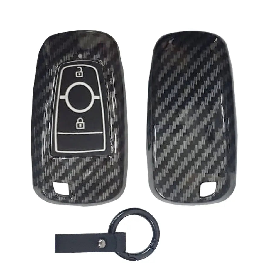 Suitable To Fit - Ranger T8 Carbon Fibre Look Key Case Cover With Key Ring Max Motorsport