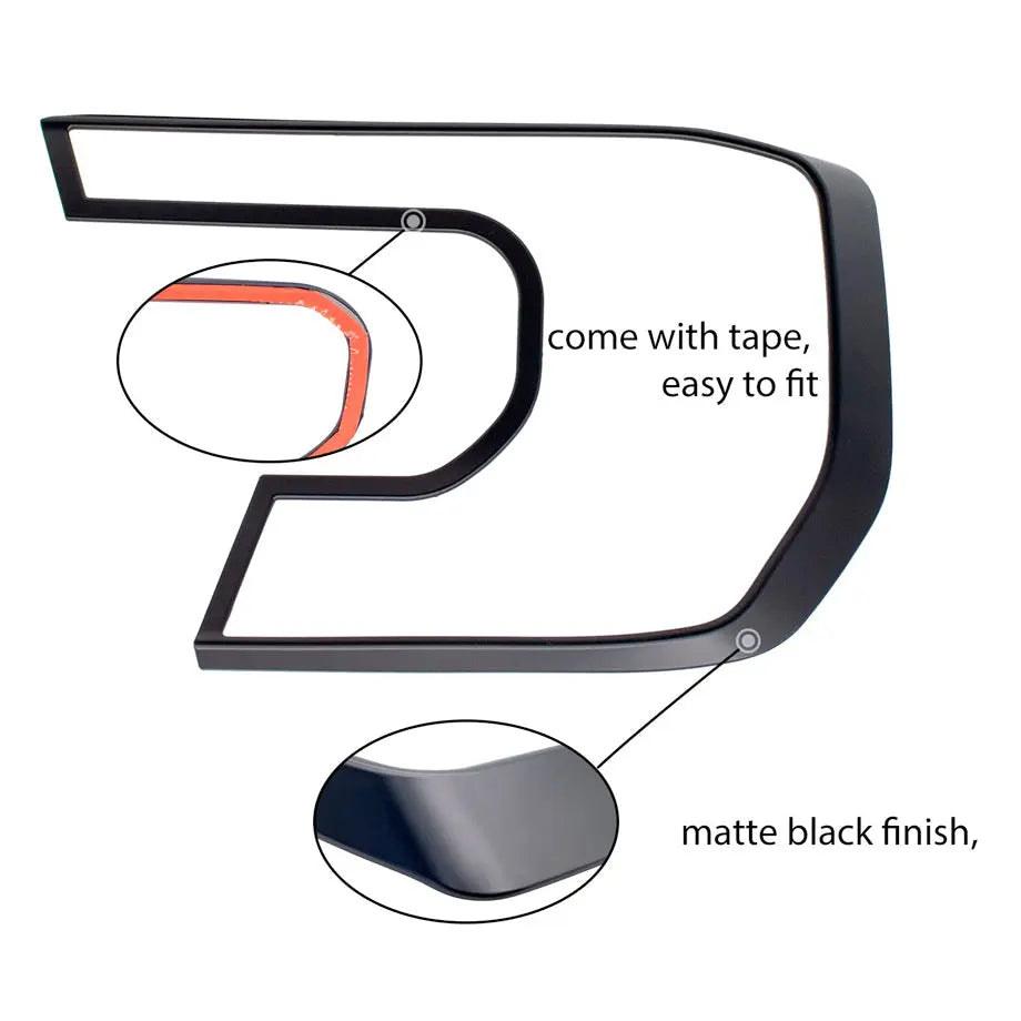 Suitable To Fit - Ranger T8 Wildtrak Model (22-On) Headlight Surrounds With Logo Max Motorsport