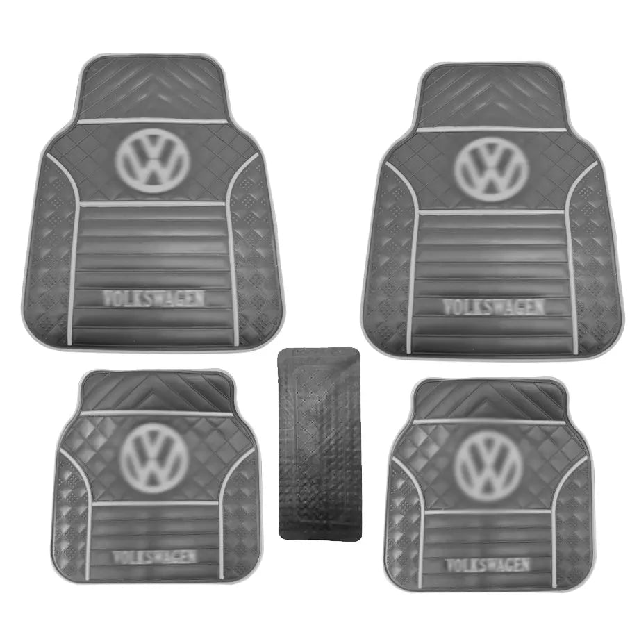 Suitable To Fit - VW 5-Piece Rubber Car Mats (Grey) maxmotorsports
