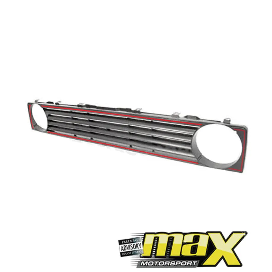 Suitable To Fit - VW Golf 1 Single De-badge Grille With Red Trim maxmotorsports