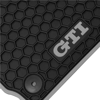 Suitable To Fit - VW Golf 5/6 Grey GTI Custom Rubber Car Mats (5-Piece) maxmotorsports
