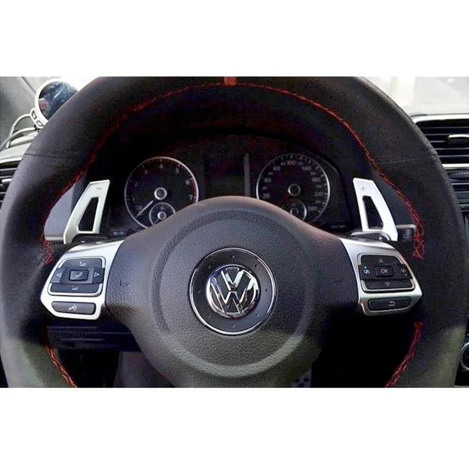 Suitable To Fit - VW Golf 5 Brush Aluminium Paddle Shift Extensions maxmotorsports