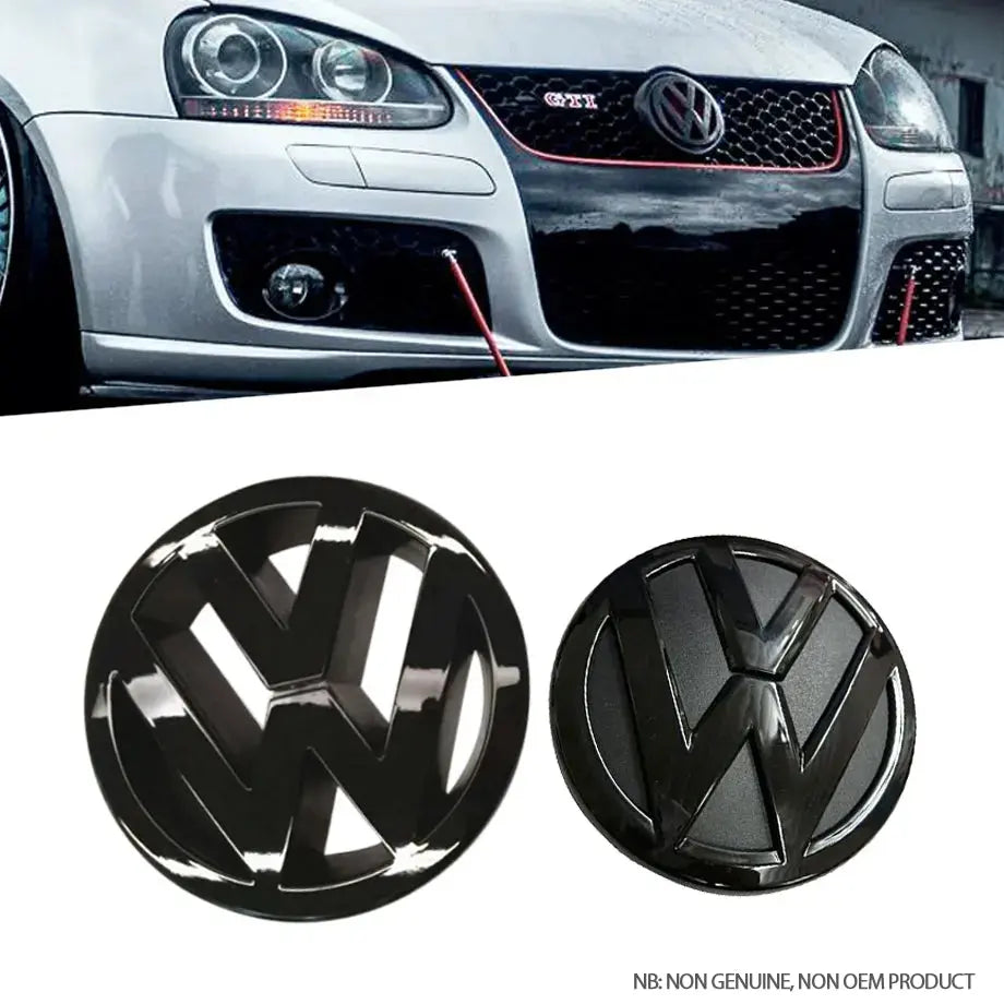 Suitable To Fit - VW Golf 5 Gloss Black Emblem Badge (Pair) Max Motorsport