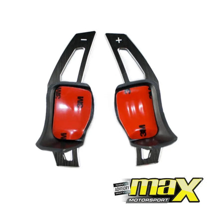 Suitable To Fit - VW Golf 6 Brush Aluminium Black Paddle Shift Extensions maxmotorsports