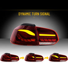 Load image into Gallery viewer, Suitable To Fit - VW Golf 6 CS Style OLED Sequential Smoked Red Taillights Max Motorsport
