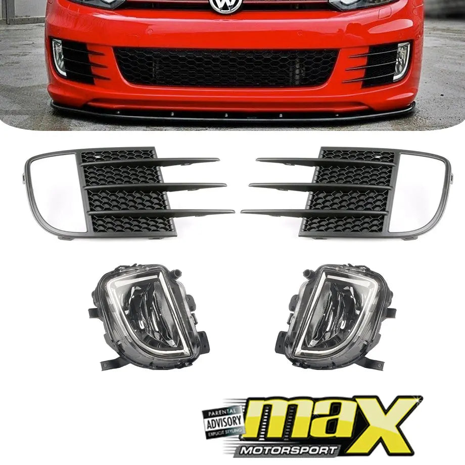 Suitable To Fit - VW Golf 6 GTI Fog Lamps & Covers Max Motorsport