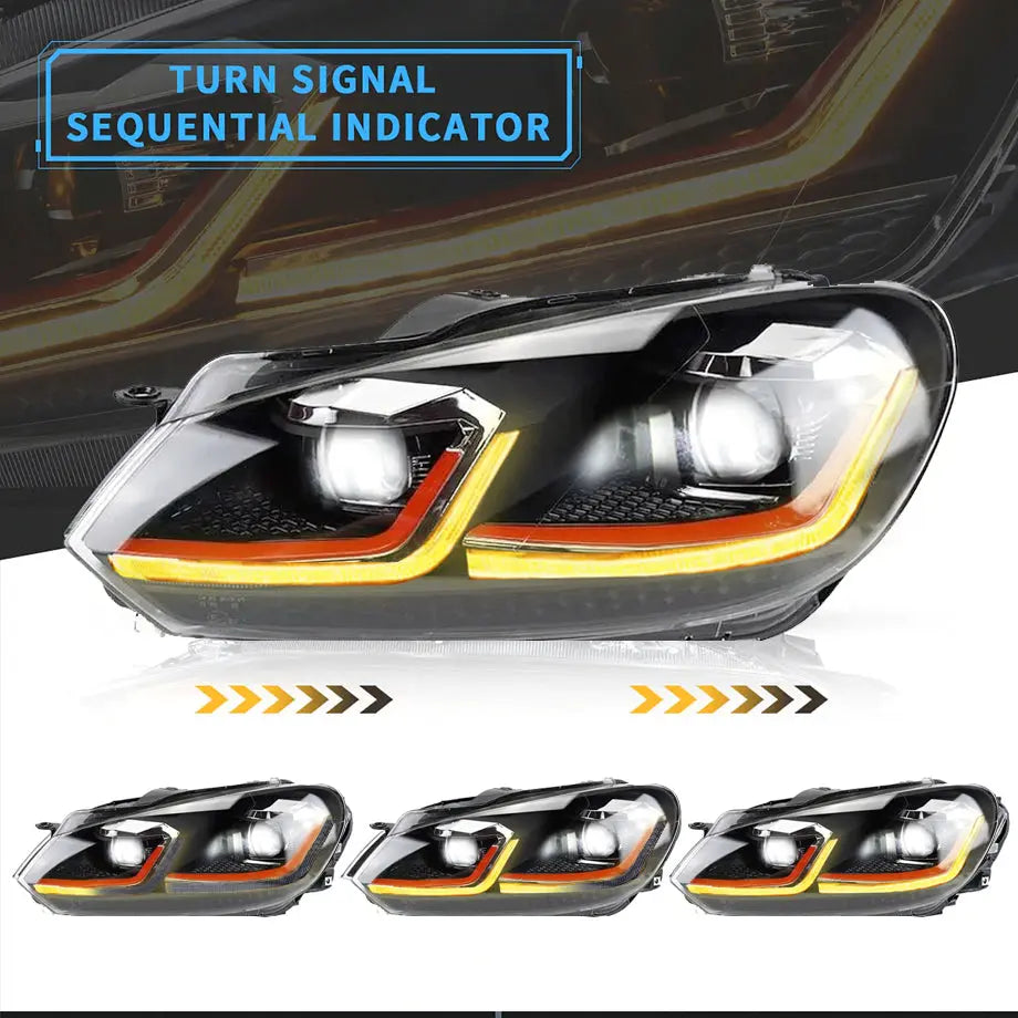 Suitable To Fit - VW Golf 6 LED Projector Headlight - Golf 7.5 GTI Style Max Motorsport