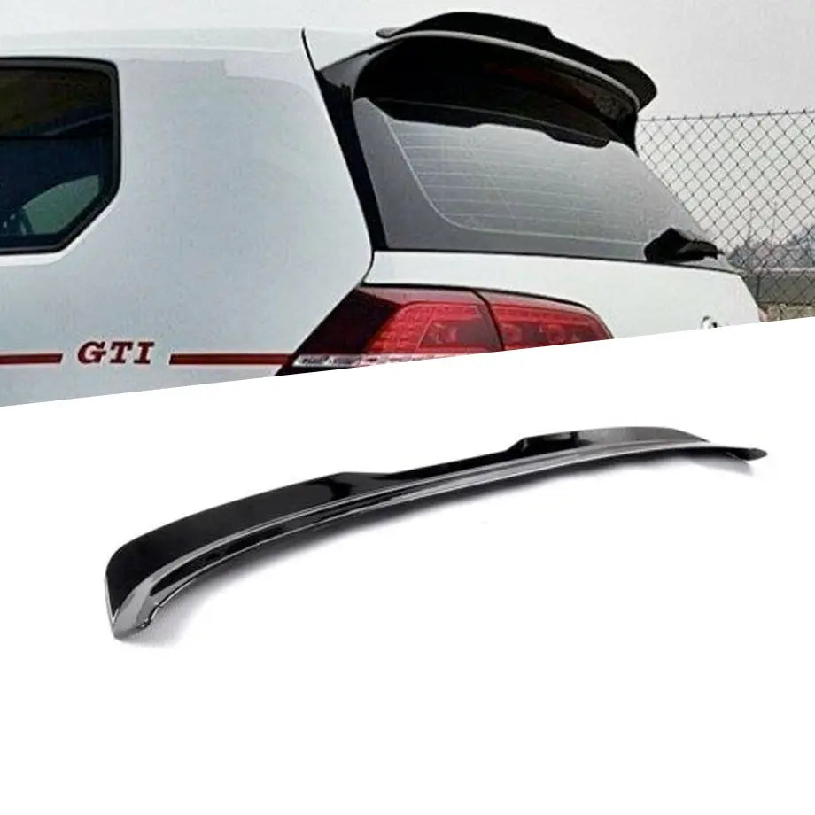 Suitable To Fit - VW Golf 7 / 7.5  GTI / R Maxton Style Gloss Black Roof Spoiler Extension Max Motorsport
