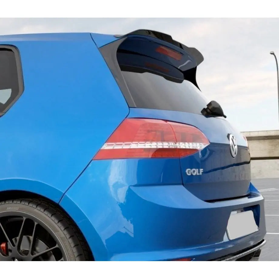 Suitable To Fit - VW Golf 7 / 7.5  GTI / R Maxton Style Gloss Black Roof Spoiler Extension Max Motorsport