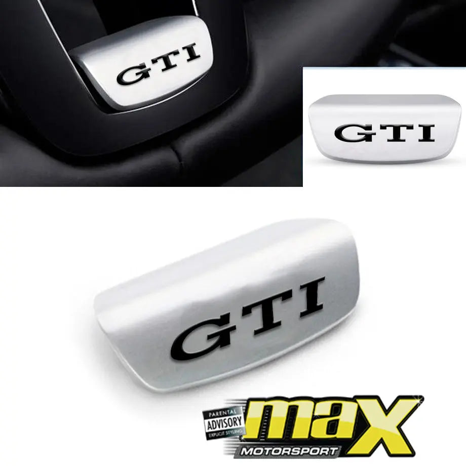 Suitable To Fit - VW Golf 7 / Polo 7- GTI Logo Aluminum Steering Wheel Insert maxmotorsports