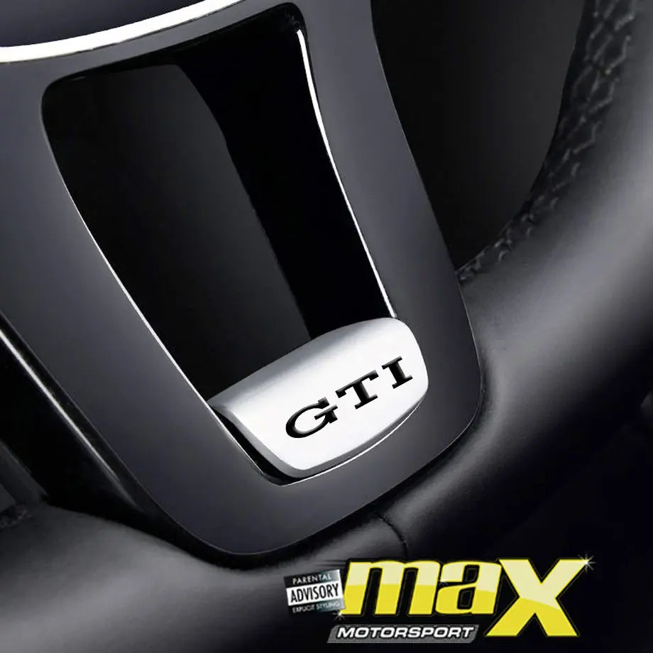 Suitable To Fit - VW Golf 7 / Polo 7- GTI Logo Aluminum Steering Wheel Insert maxmotorsports