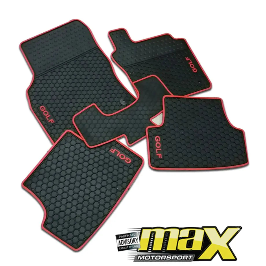 Suitable To Fit - VW Golf 7 Custom Rubber Car Mats (5-Piece) maxmotorsports