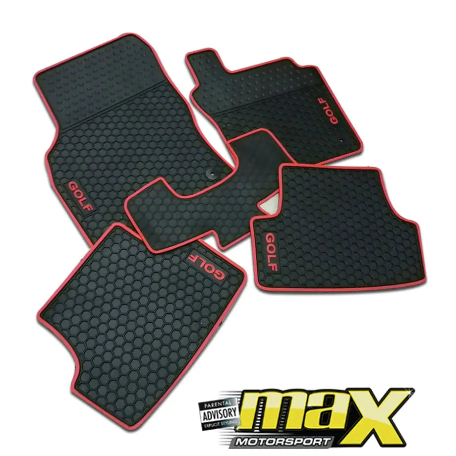 Suitable To Fit - VW Golf 7 Custom Rubber Car Mats (5-Piece) maxmotorsports