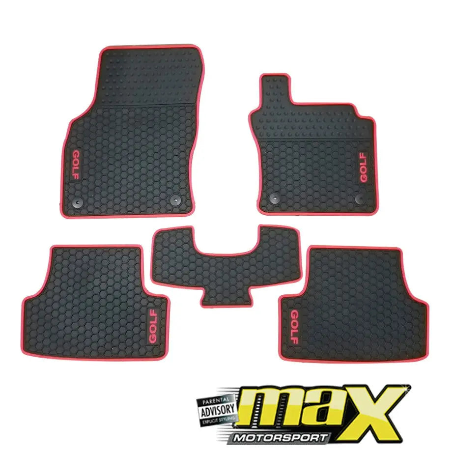 Suitable To Fit - VW Golf 7 Custom Rubber Car Mats (5-Piece) maxmotorsports