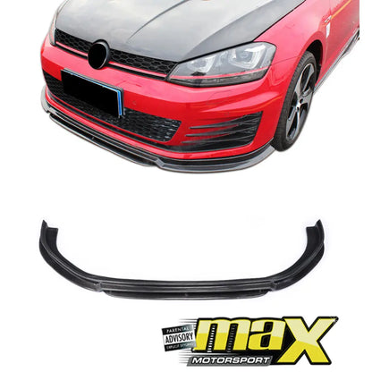 Suitable To Fit - VW Golf 7 GTI / R Carbon Fibre 2-Piece Front Spoiler maxmotorsports