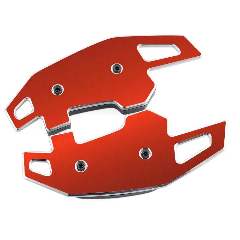 Suitable To Fit - VW Golf 7 GTI Brush Aluminium Red Paddle Shift Extensions maxmotorsports