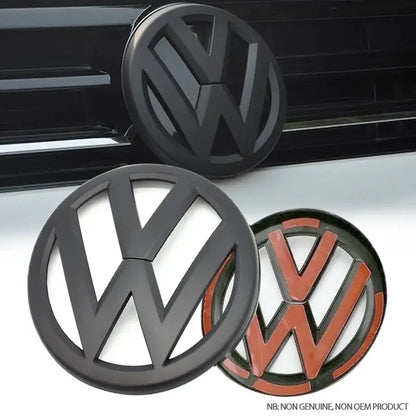 Suitable To Fit - VW Golf 7 GTI Matte Black Stick On Emblem Badge (Pair) maxmotorsports