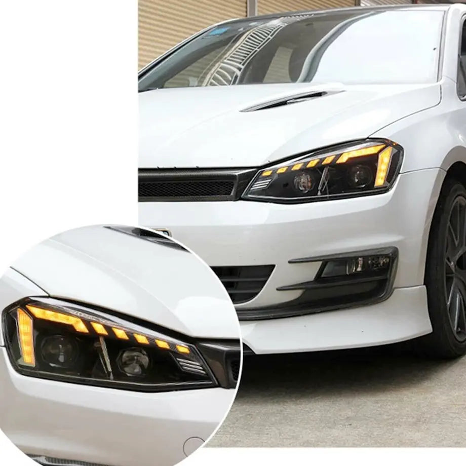Suitable To Fit - VW Golf 7 LED Projector Headlight - Audi Style Max Motorsport