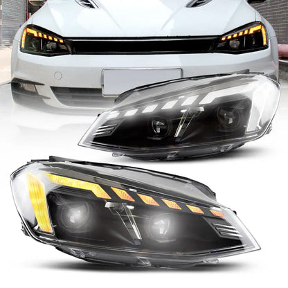 Suitable To Fit - VW Golf 7 LED Projector Headlight - Audi Style Max Motorsport